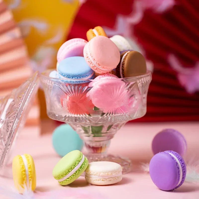 Photography Food - จําลอง Macaron เค้กขนมหวานงานแต่งงานขนมตกแต่งตาราง Macaron อาหารปลอมงานแต่งงาน Photo