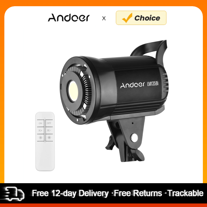 Strobe Light Studio - Andoer LM135Bi แบบพกพา LED การถ่ายภาพเติมแสง 135W