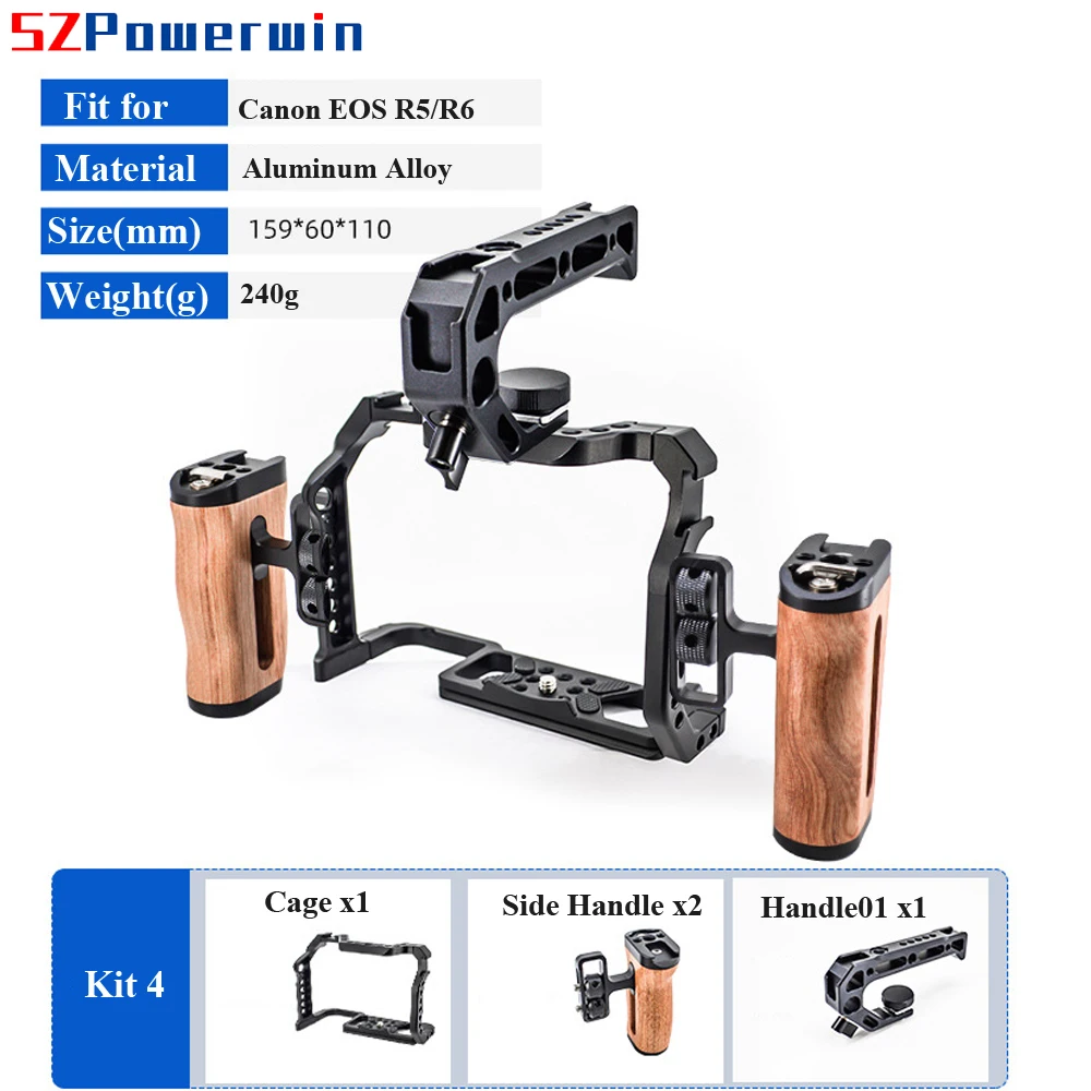 Camera Cage Rig - Powerwin สำหรับกล้อง Canon EOS R5 R6