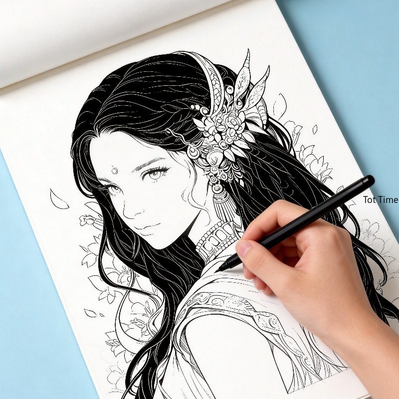 Photography Book - หนังสือวาดด้วยมือสำหรับผู้ใหญ่เพื่อผ่อนคลาย บรรเทา และลดความเครียด ประกอบด้วยสมุดสเก็ตช์ภาพกราฟฟิตี และสมุดภาพสี