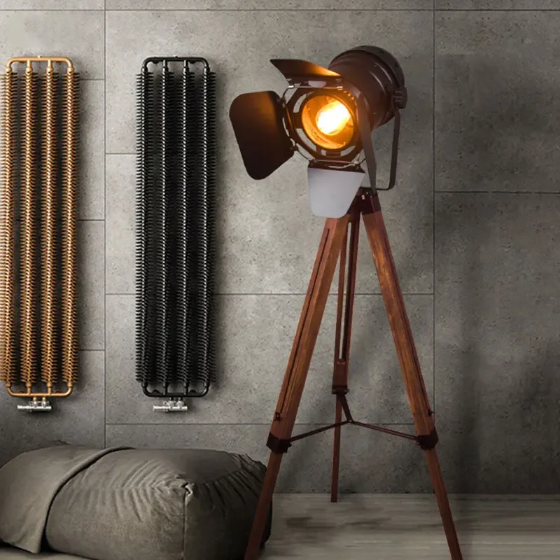 Photography Of The Year 2025 - 2025 อเมริกันVINTAGEไม้โคมไฟการถ่ายภาพLOFTอุตสาหกรรมบาร์Creative Studio Retro LEDขาตั้งกล้องขาตั้งโคมไฟ