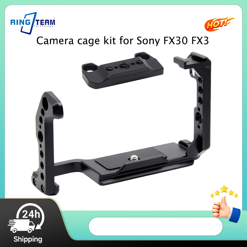 Camera Cage Rig - เคสกล้องสำหรับ Sony FX30 FX3 ทำจากอลูมิเนียมเกรดอากาศยาน พร้อมพอร์ตเสริมสำหรับ