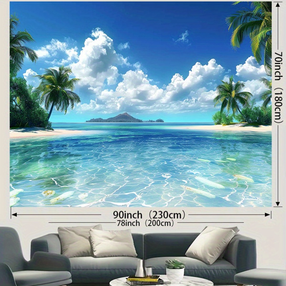 ชายหาดเขตร้อนฉากหลังโพลีเอสเตอ - Photography Aesthetic บทวิจารณ์และราคา