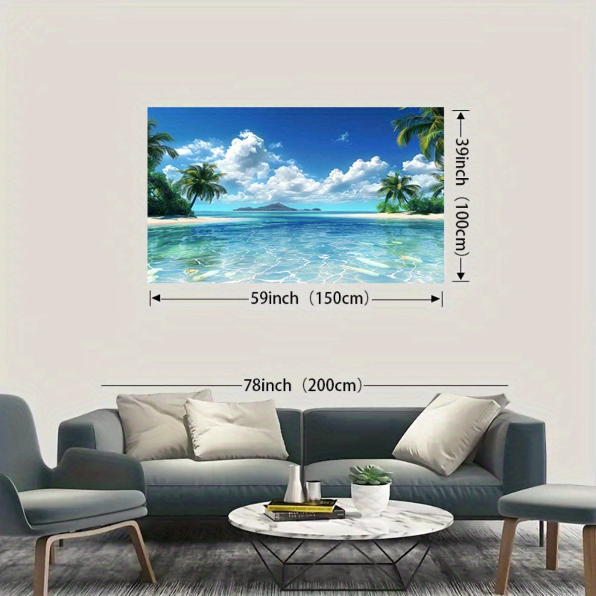 ชายหาดเขตร้อนฉากหลังโพลีเอสเตอ - Photography Aesthetic บทวิจารณ์และราคา