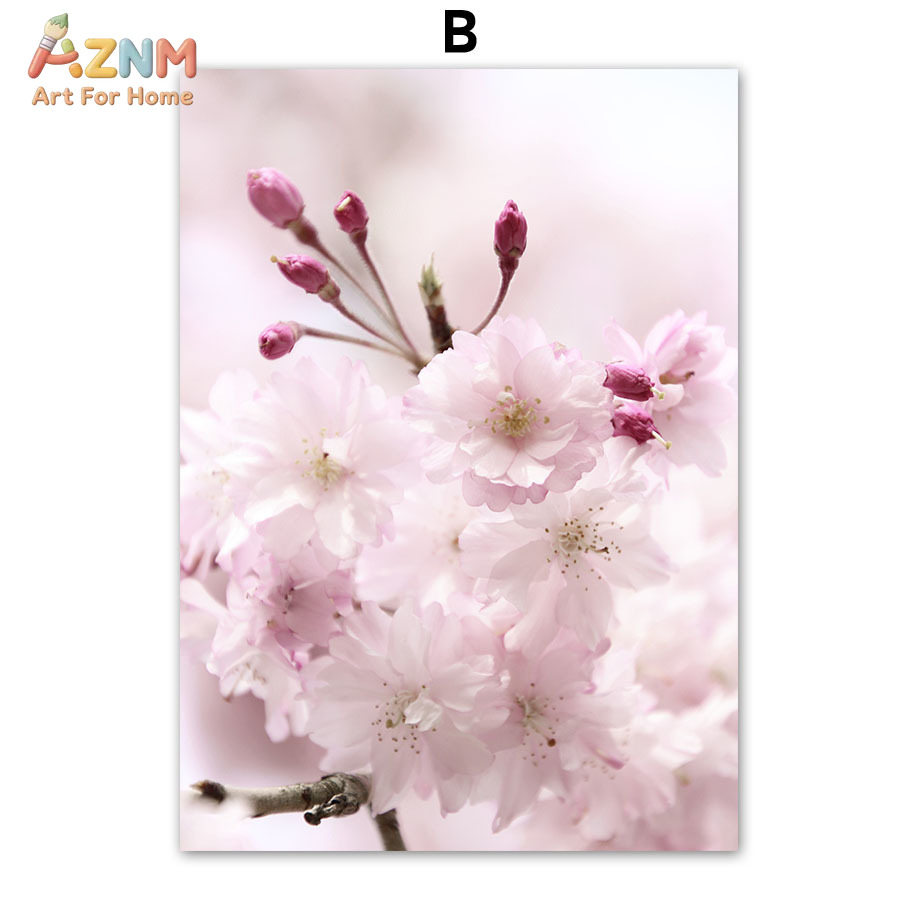 AZNM ภาพพิมพ์บนผ้าใบลายดอกซากุ - Photography Quotes Inspirational บทวิจารณ์และราคา