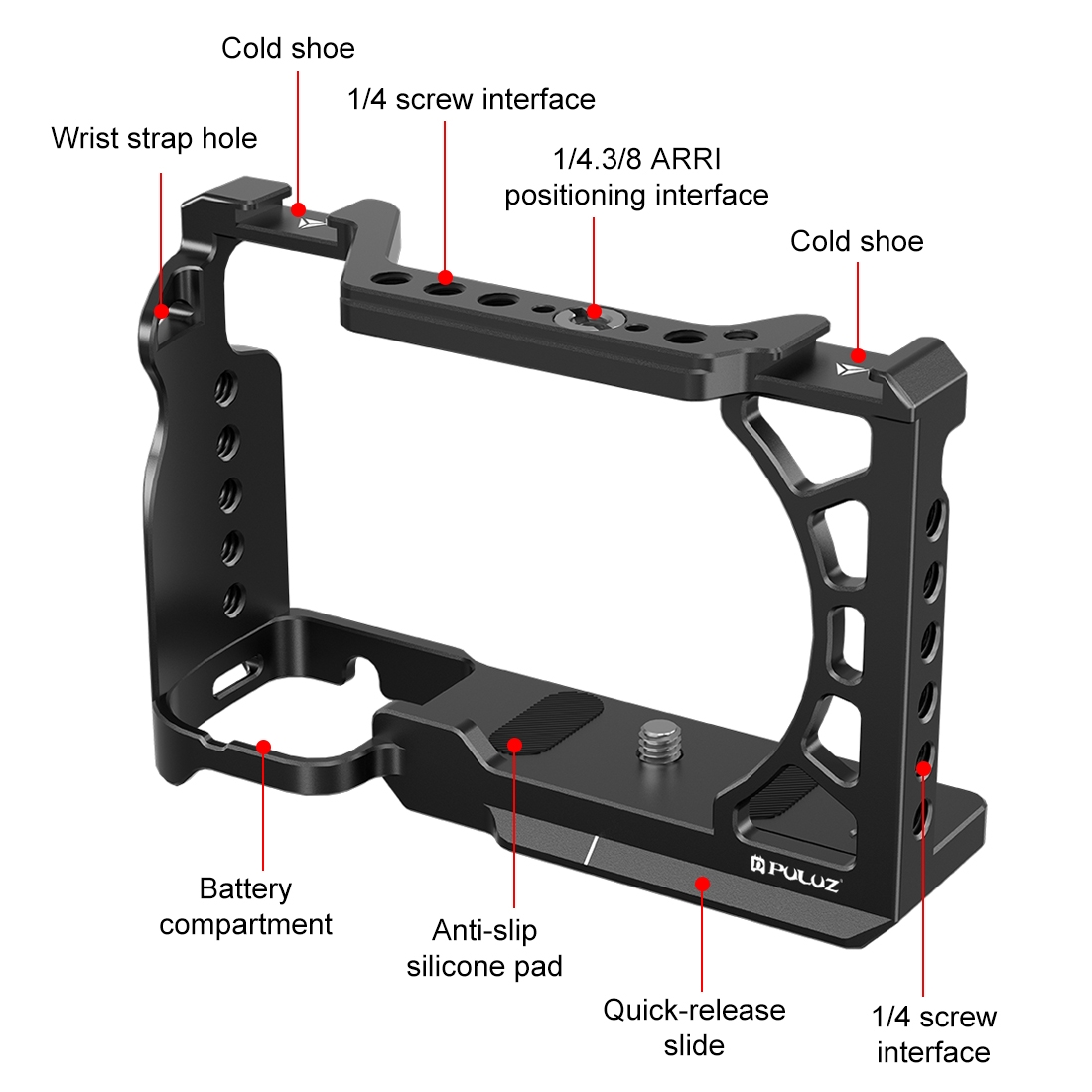 PULUZ โลหะกล้องขยาย Mount Stab - Camera Cage Rig บทวิจารณ์และราคา
