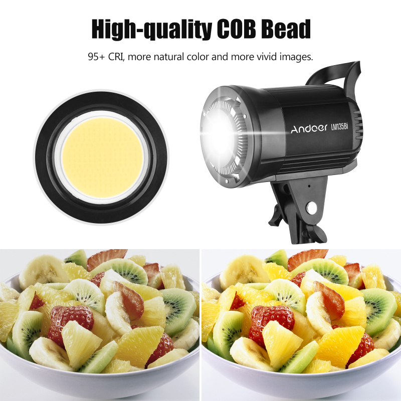 Andoer LM135Bi แบบพกพา LED การ - Strobe Light Studio บทวิจารณ์และราคา