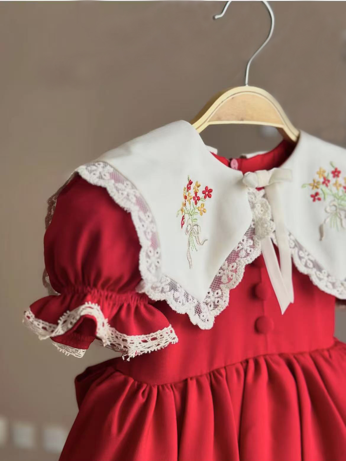 0-12Y เด็กผู้หญิงฤดูร้อนสีแดงเ - Photography Vintage Style บทวิจารณ์และราคา