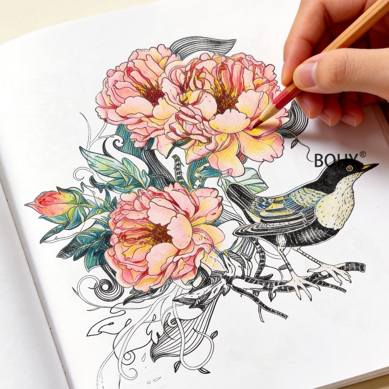 สมุดระบายสีภาพดอกไม้และนกแบบแม - Photography Book บทวิจารณ์และราคา
